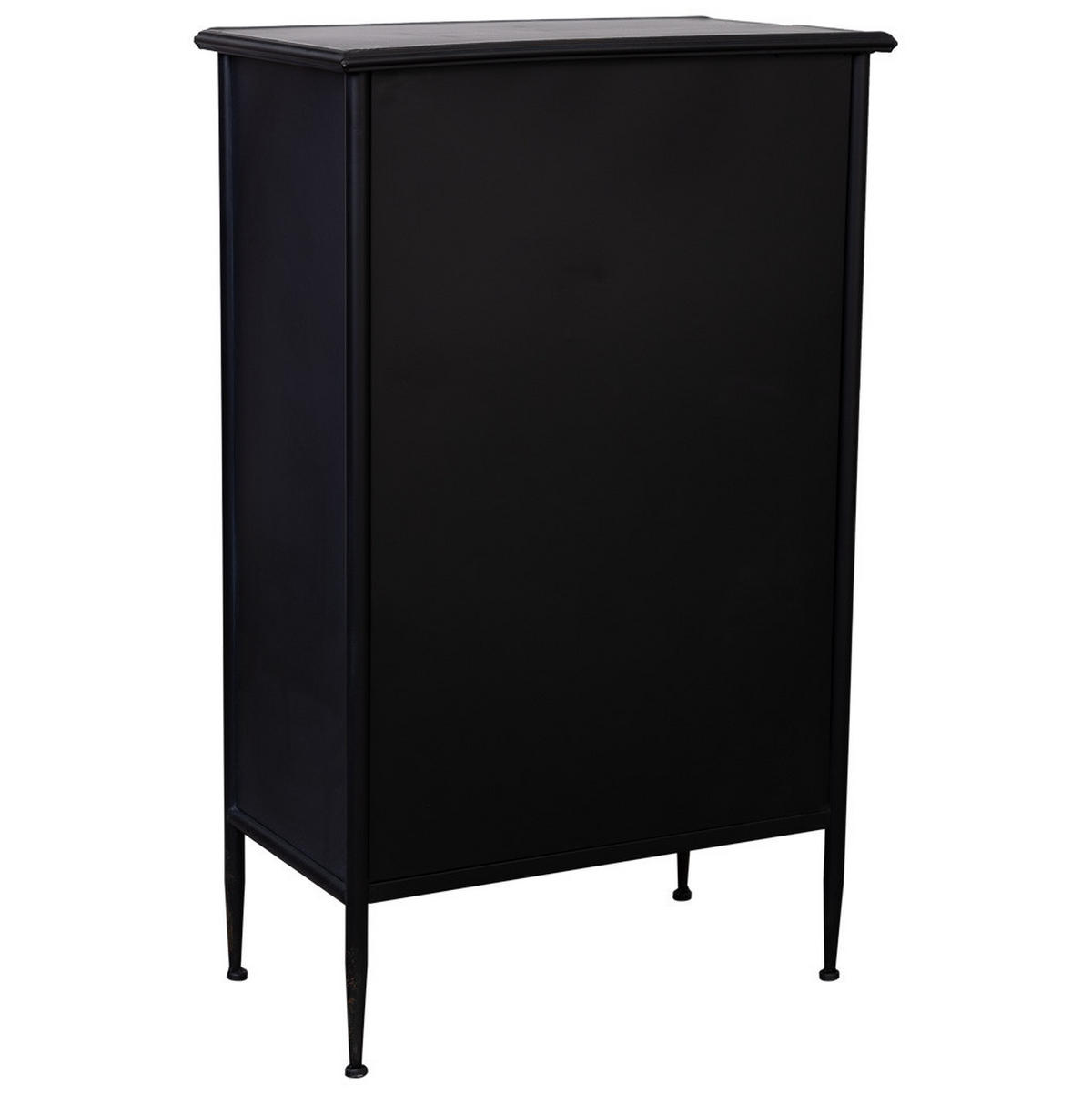SCHRANK mit 2 Türen in gealtertem Schwarz 61x35x100 cm - Schwarz, Metall (61/100/35cm) - Wanderlust