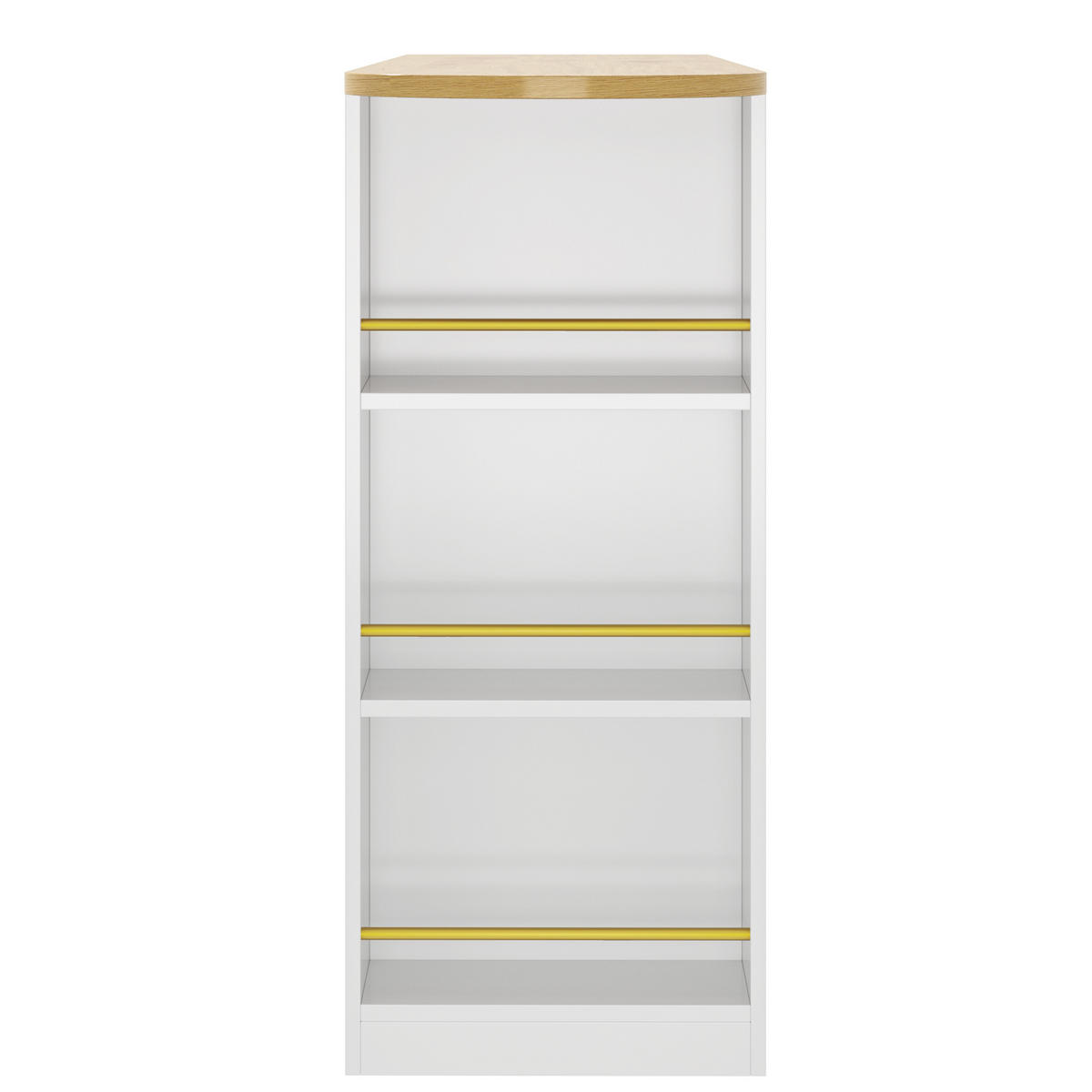 BARTISCH Ausziehbar 138–204x39x104cm 360° Glasregale Weiß - Weiß, Holzwerkstoff (39/138/104cm) - FLIEKS