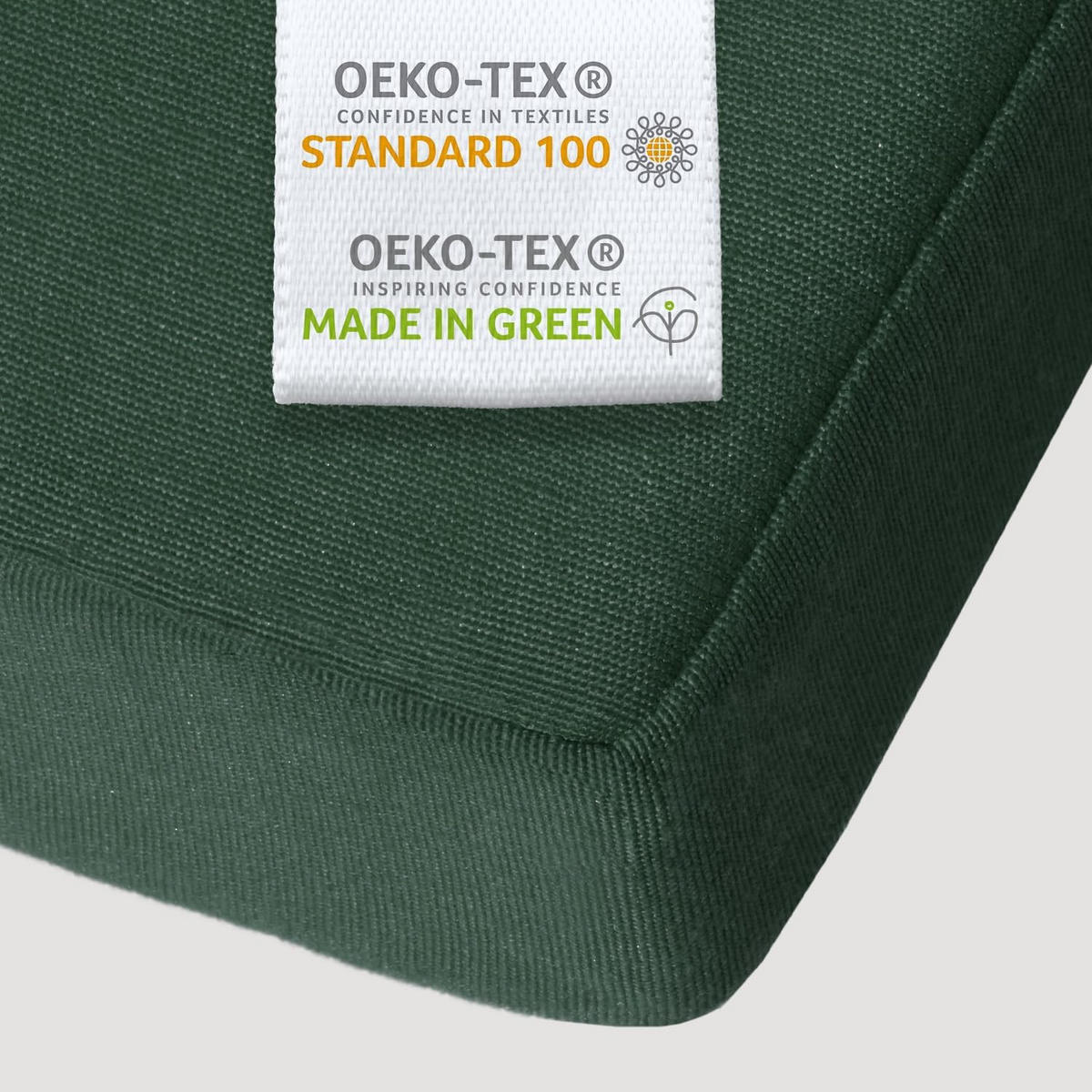 DECKCHAIRAUFLAGE Loftlux DC 175x45x5cm Dunkelgrün (2tlg) - Dunkelgrün, Textil (45/10/175cm) - Beautissu 