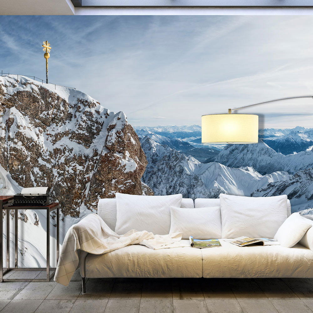SELBSTKLEBENDE FOTOTAPETE 490/280 cm - Blau/Weiß, Kunststoff/Textil (490/1cm) - KUNSTLOFT