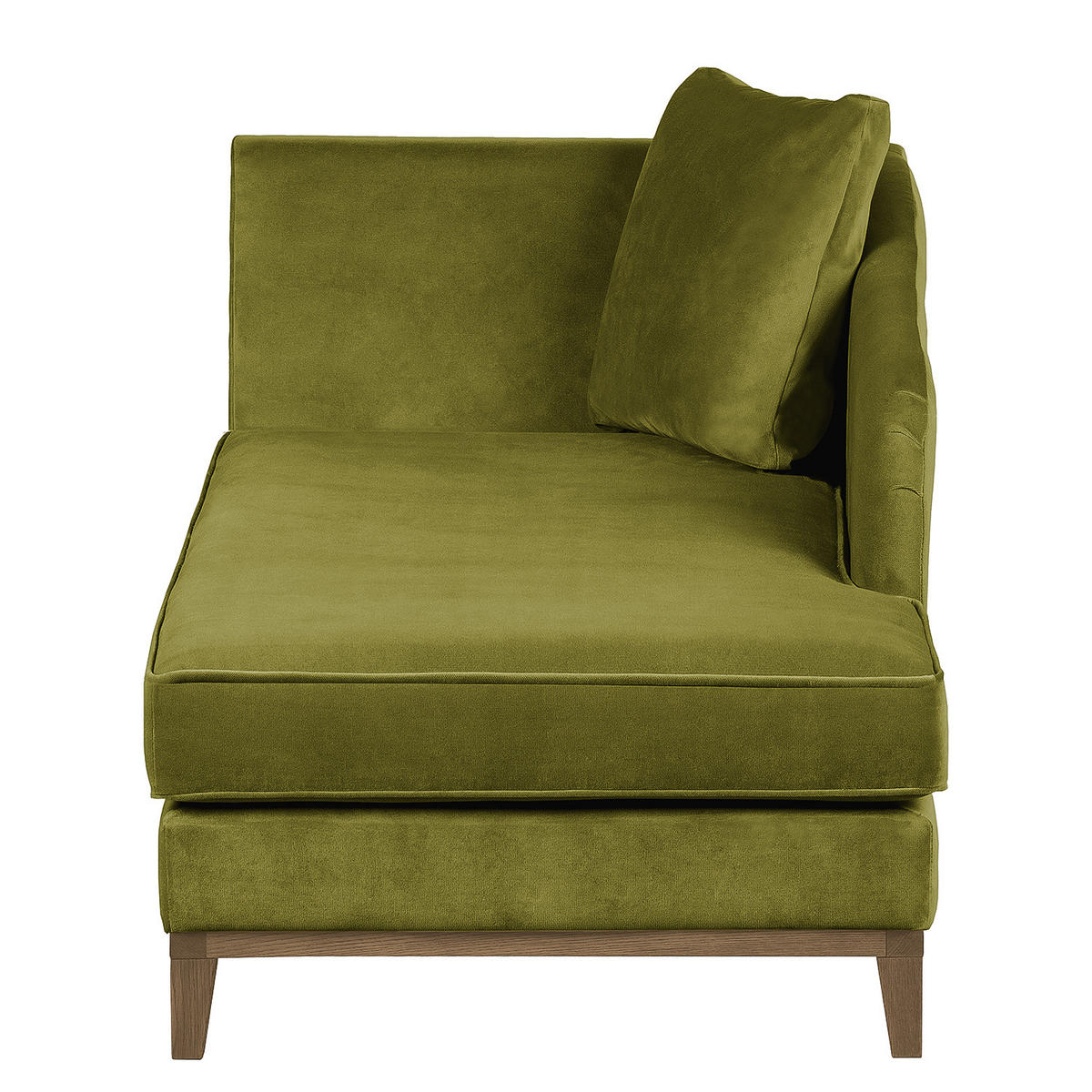 RECAMIERE - Olivgrün, Holz/Textil (165/77/82cm) - home24