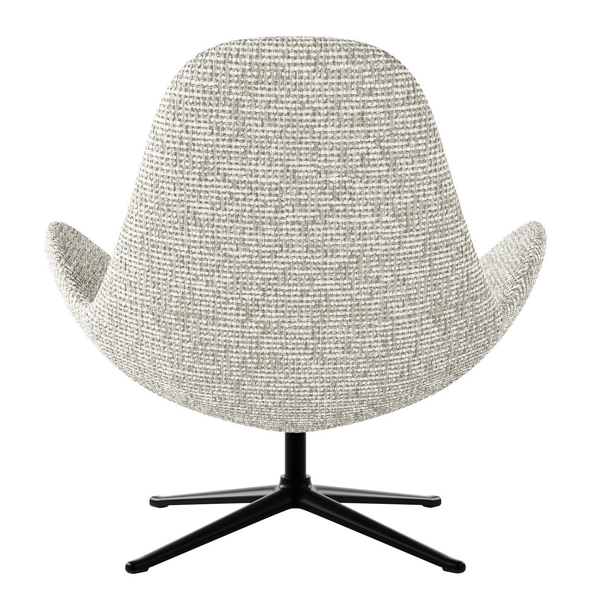 SESSEL - Schwarz/Grau, Textil/Metall (87/90/82cm) - home24