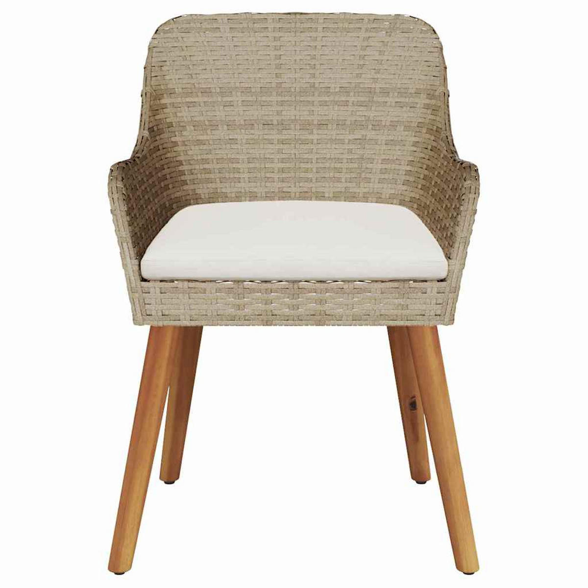 GARTENSTUHL 2er-Set Egos Rattan 62,5x55x82 cm Beige - Beige, Kunststoff (56/82/60cm) - DELUKE