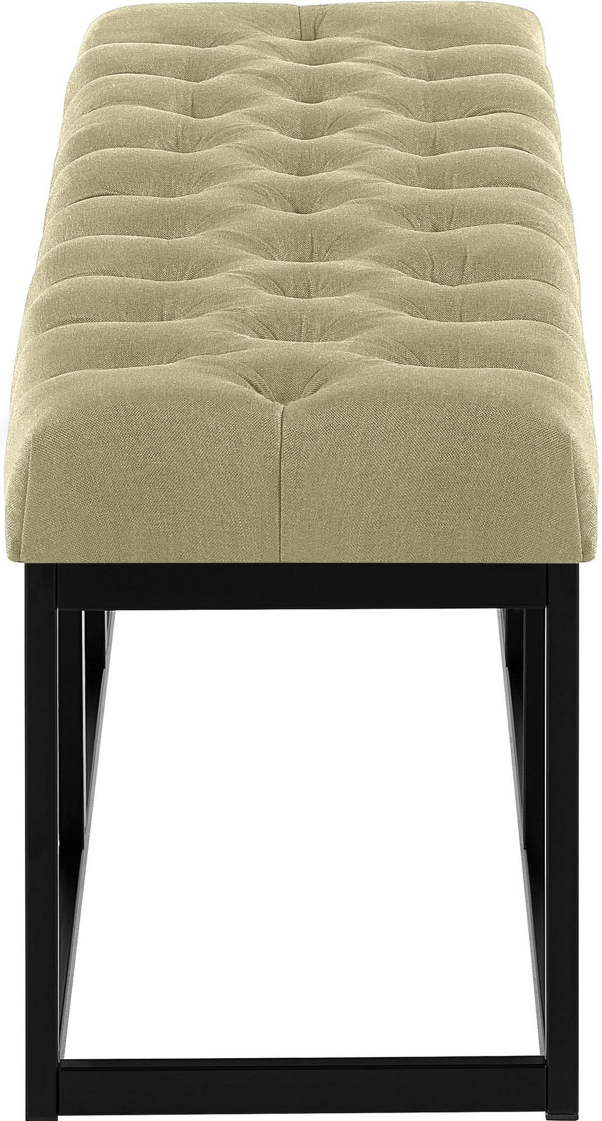 SITZBANK 150/38 cm Stoff Taupe - Taupe/Schwarz, Textil/Metall (150/46/38cm) - CLP
