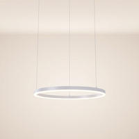 LED-HÄNGELEUCHTE Ring Direkt/Indirekt 5m Weiß Ø 60cm - Weiß, Metall (60/60/3.3cm) - s.luce