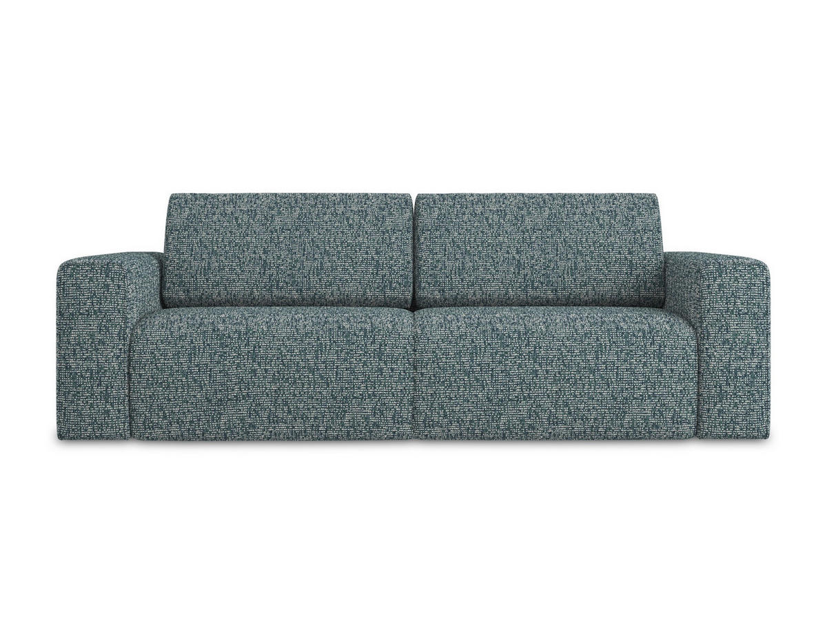 3-SITZER SOFA Strukturstoff Stoff Blau - Blau/Blaugrau, Kunststoff/Textil (224/80/103cm) - Makamii