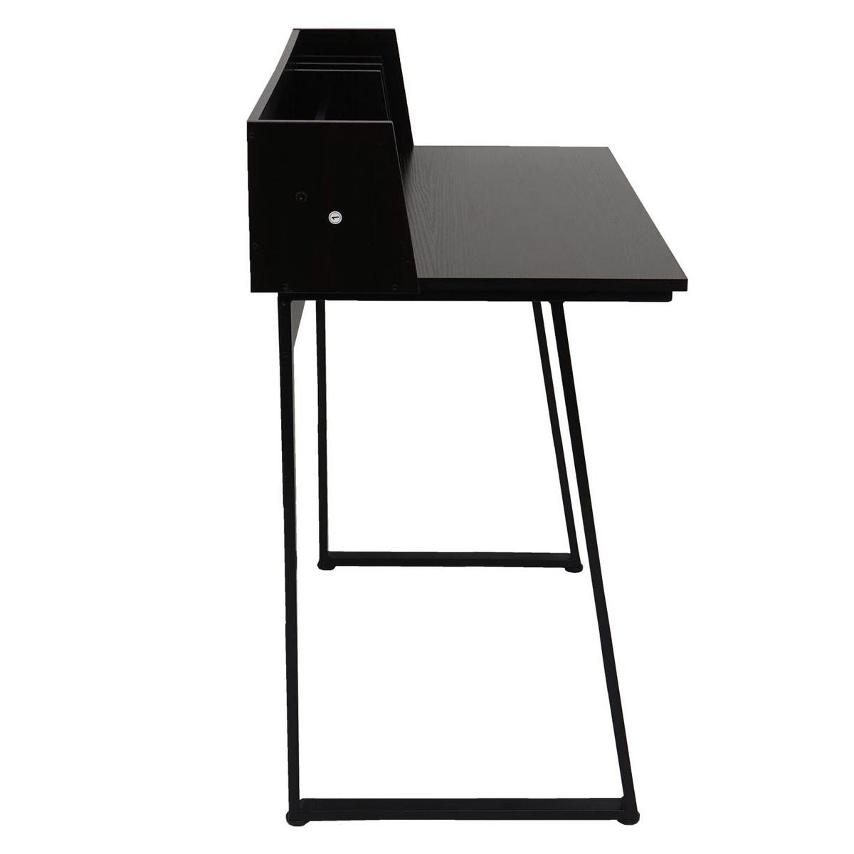 SCHREIBTISCH eckig Schwarz - Schwarz, Metall (51/82/94cm) - MCW