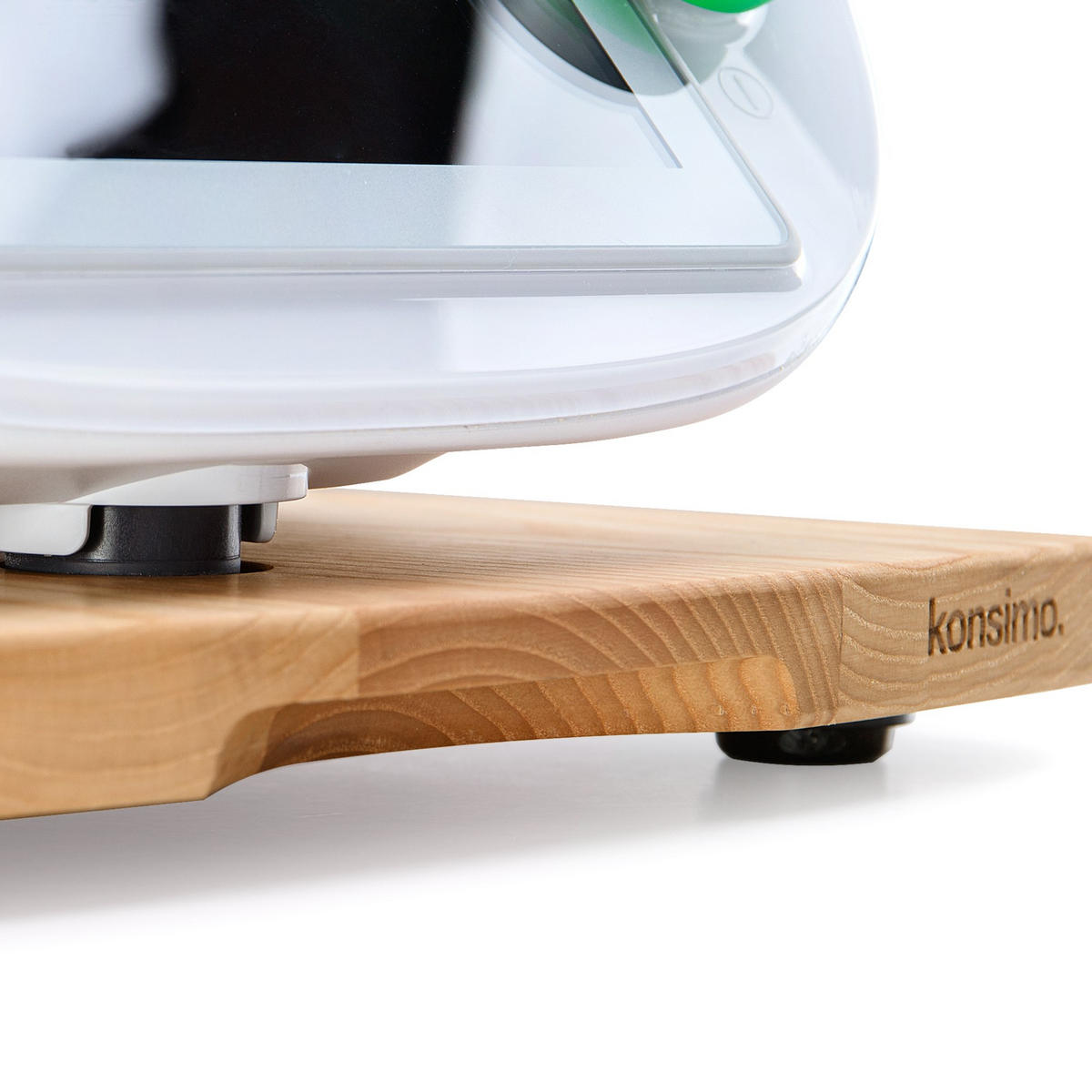 TOPFUNTERSETZER Gleitbrett COQUERE für Thermomix TM5 und TM10 - Eichefarben, Holz (32/35cm) - KONSIMO®
