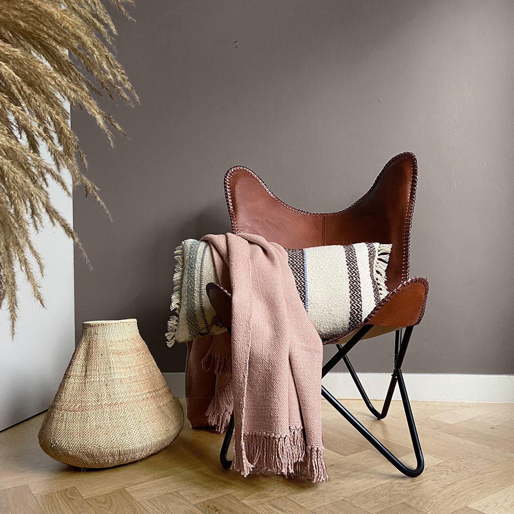 BAUMWOLLDECKE Puderrosafarben - Pink, Textil (127/152cm) - Malagoon