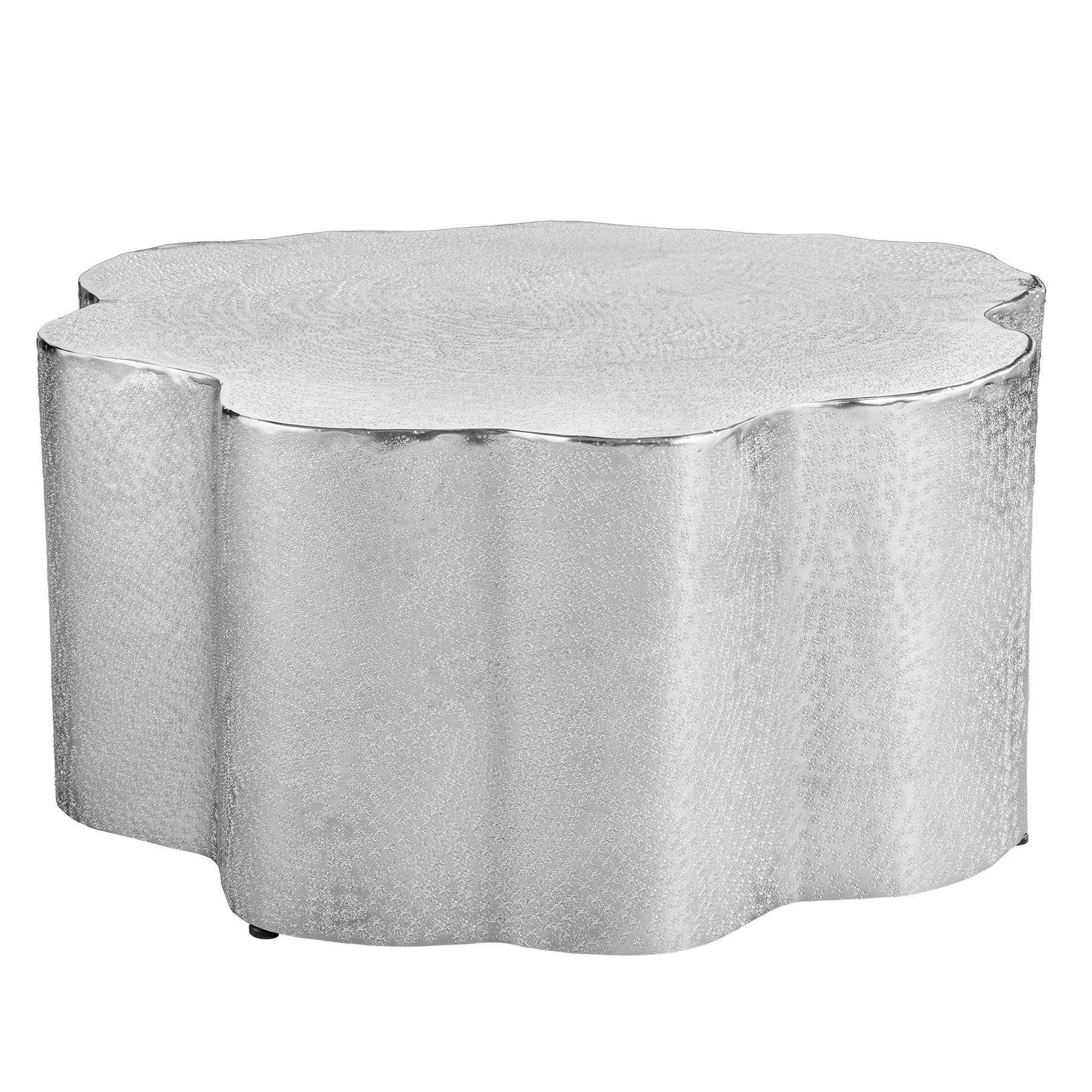 COUCHTISCH ORGANIC ORIENT rechteckig Silber 58cm - Silberfarben, Metall (58/58/37cm) - riess-ambiente