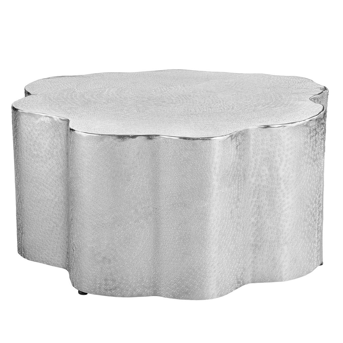COUCHTISCH ORGANIC ORIENT rechteckig Silber 58cm - Silberfarben, Metall (58/58/37cm) - riess-ambiente