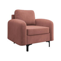 SESSEL Venice - Schwarz/Rosa, Holz/Textil (94/96/92cm) - MIRJAN24