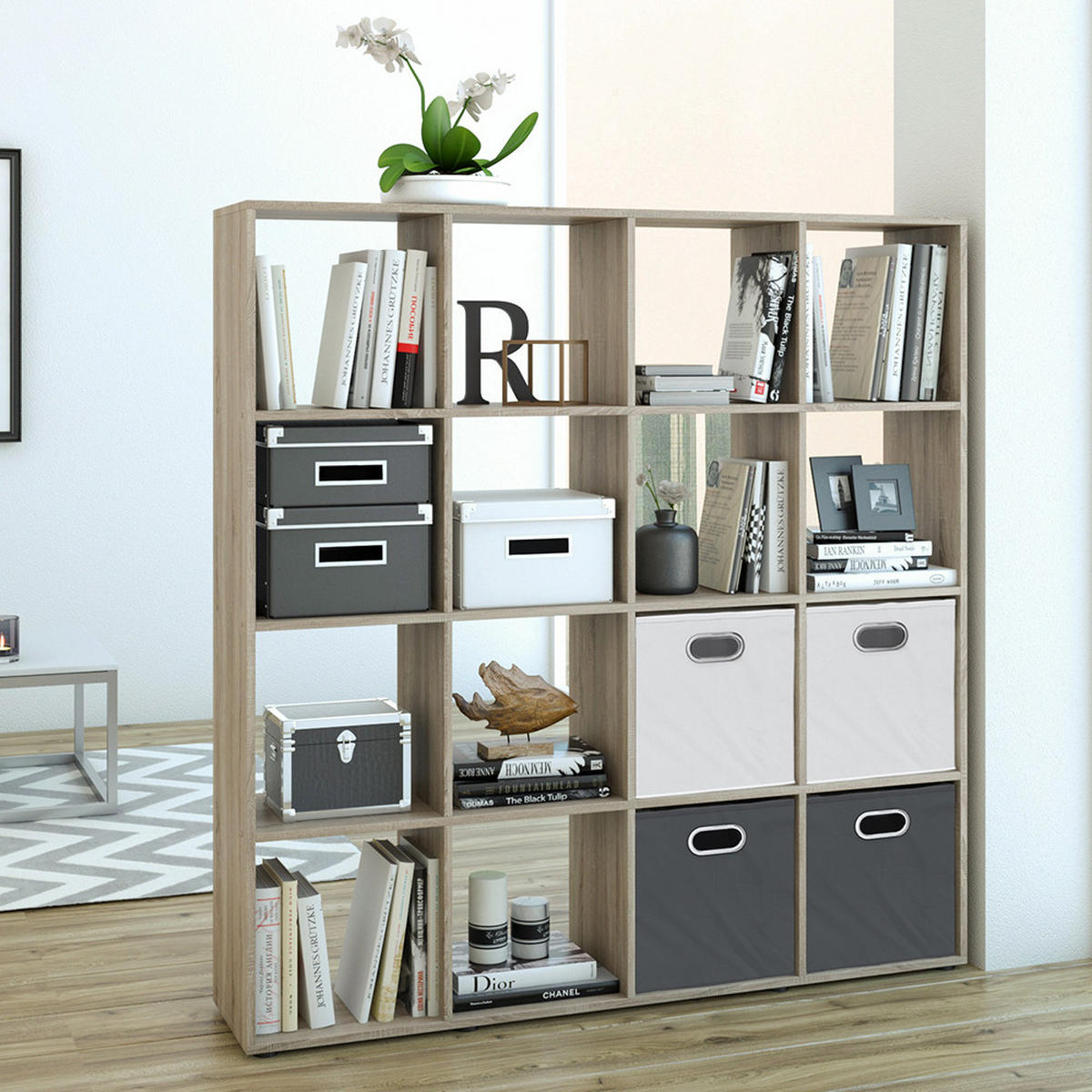 RAUMTEILER Karree Sonoma 138.5 x 142.5 cm - Sonoma Eiche, Holzwerkstoff (138.5/142.5/29cm) - Vicco