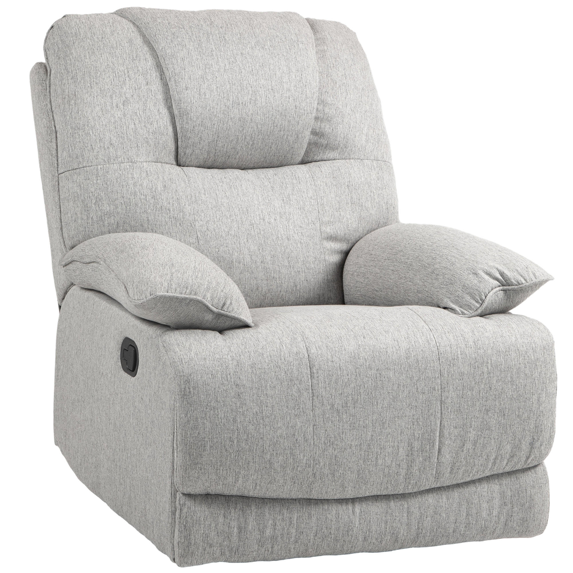 FERNSEHSESSEL Polyester, Schaumstoff Grau - Grau, Textil (101/105/89cm) - HOMCOM
