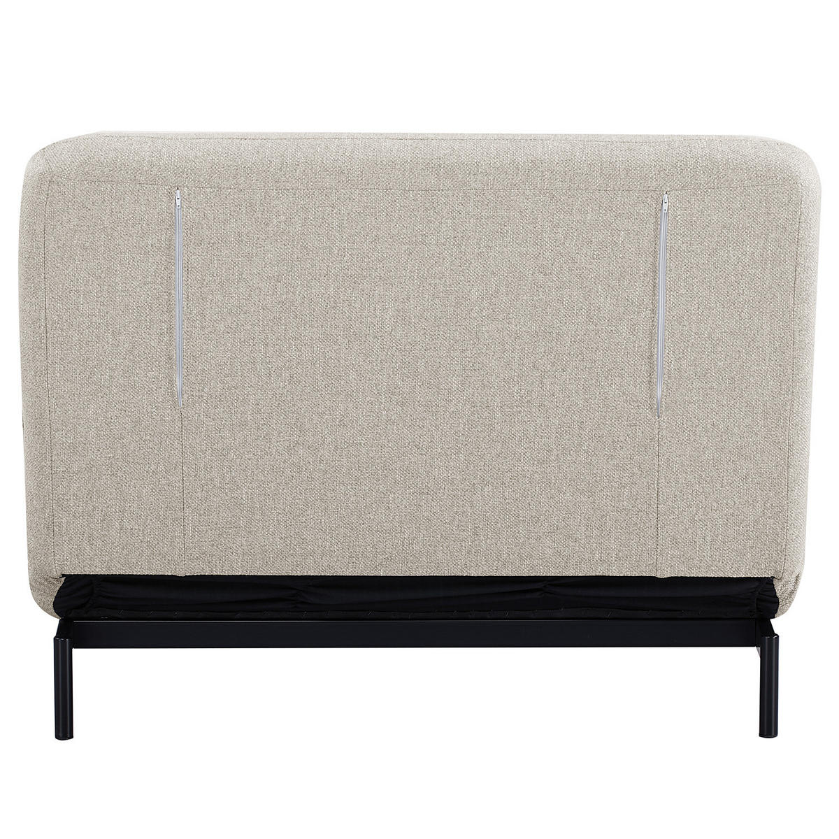 SCHLAFSESSEL - Hellgrau/Schwarz, Holz/Textil (105/82/88cm) - home24