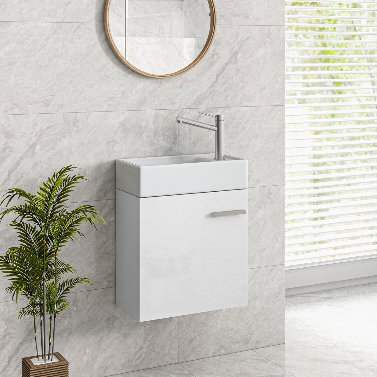 HÄNGESCHRANK Strahlend Weiß 1 Stück - Beige, Kunststoff (40/50/23cm) - GiPP