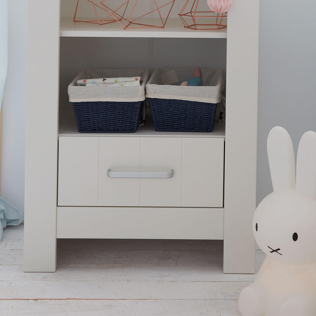 KNIHOVNA bílá - bílá, kompozitní dřevo (69.8/204.8/45cm) - Petits-meubles