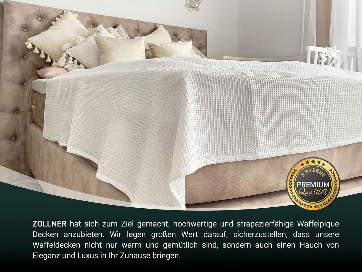 KUSCHELDECKE, 150x200 cm, 100% Baumwolle, Weiß - Weiß, Textil (150/200cm) - Zollner