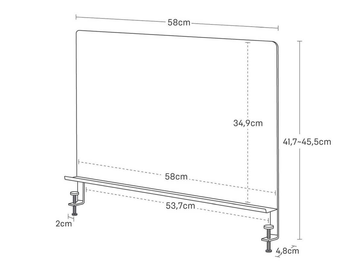 MAGNETWAND Tower schwarz 58/42/5 cm - Schwarz, Metall (5/58/46cm) - Yamazaki