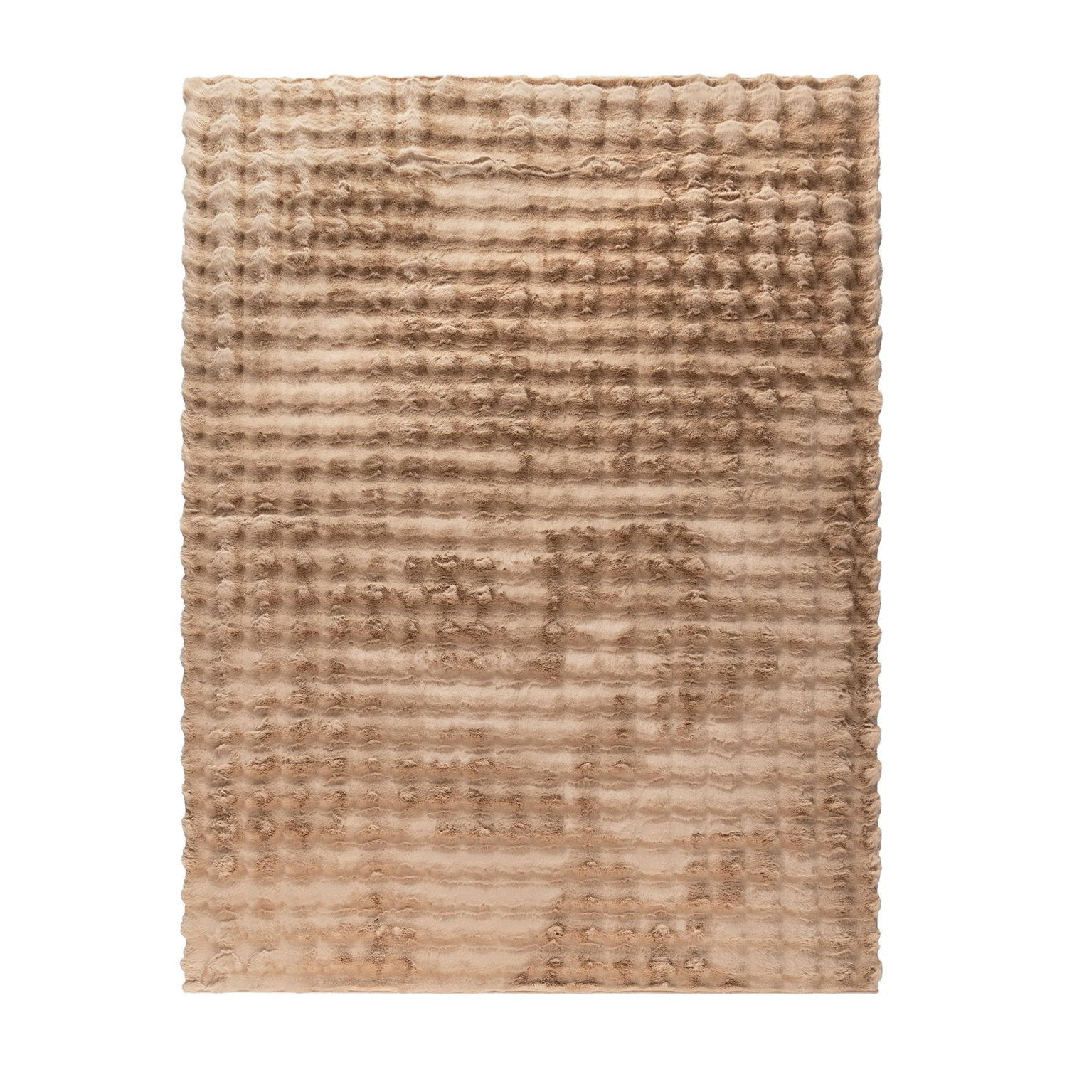 HOCHFLORTEPPICH Rauten Beige 60 x 100 cm - Beige, Kunststoff (60/100cm) - TT Home