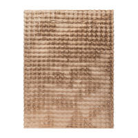 HOCHFLORTEPPICH Rauten Beige 60 x 100 cm - Beige, Kunststoff (60/100cm) - TT Home