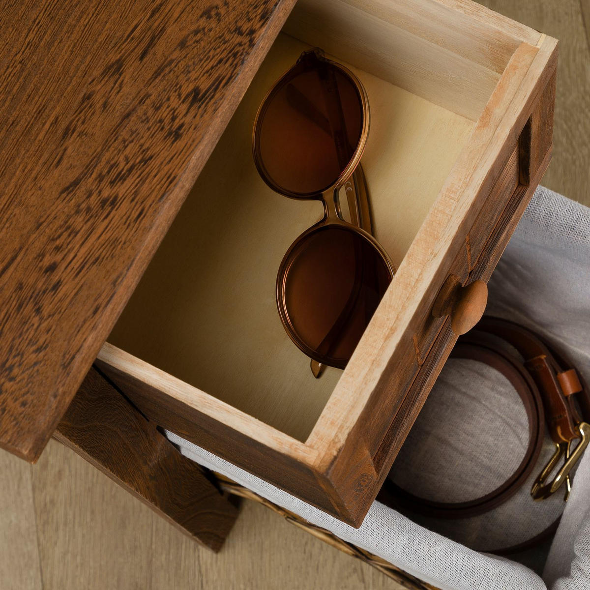 NACHTTISCH MESSINA 2er-Set dunkelbraun - Dunkelbraun, Holzwerkstoff (28/46/31cm) - CARO-Möbel