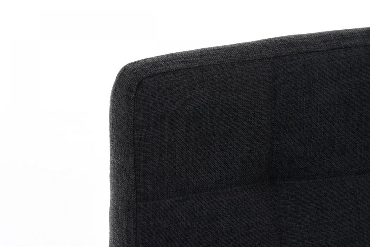 BARHOCKER Stoff Dunkelgrau - Eukalyptusholzfarben/Dunkelgrau, Holz/Textil (42/94/49cm) - CLP