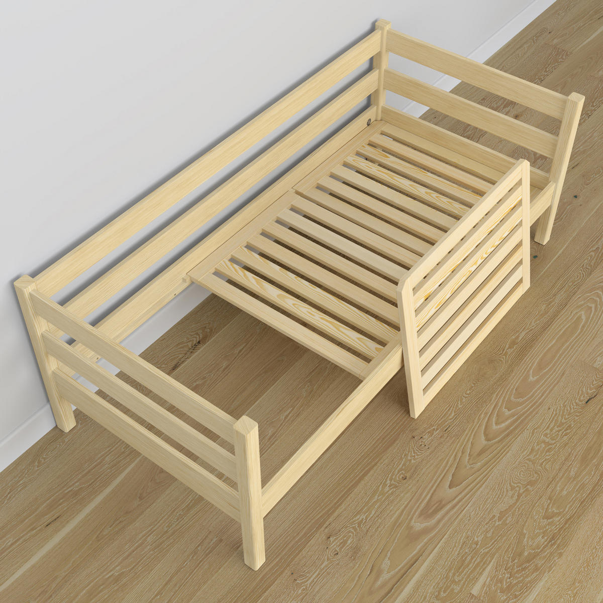 TAGESBETT Klare Kiefer 100/180 - Braun, Naturmaterialien/Holz (100/180cm) - N-Wood