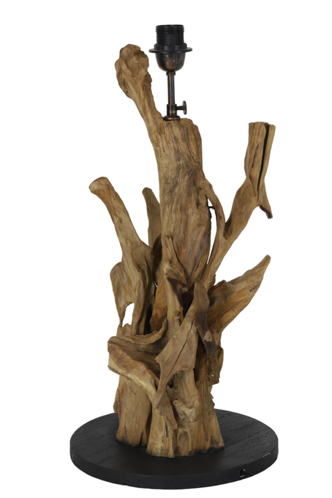 LAMPENFUSS Arbanasi Braun Ø30/63 cm - Braun, Holz (30/30/63cm) - Light & Living