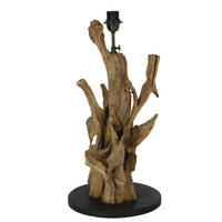 LAMPENFUSS Arbanasi Braun Ø30/63 cm - Braun, Holz (30/30/63cm) - Light & Living