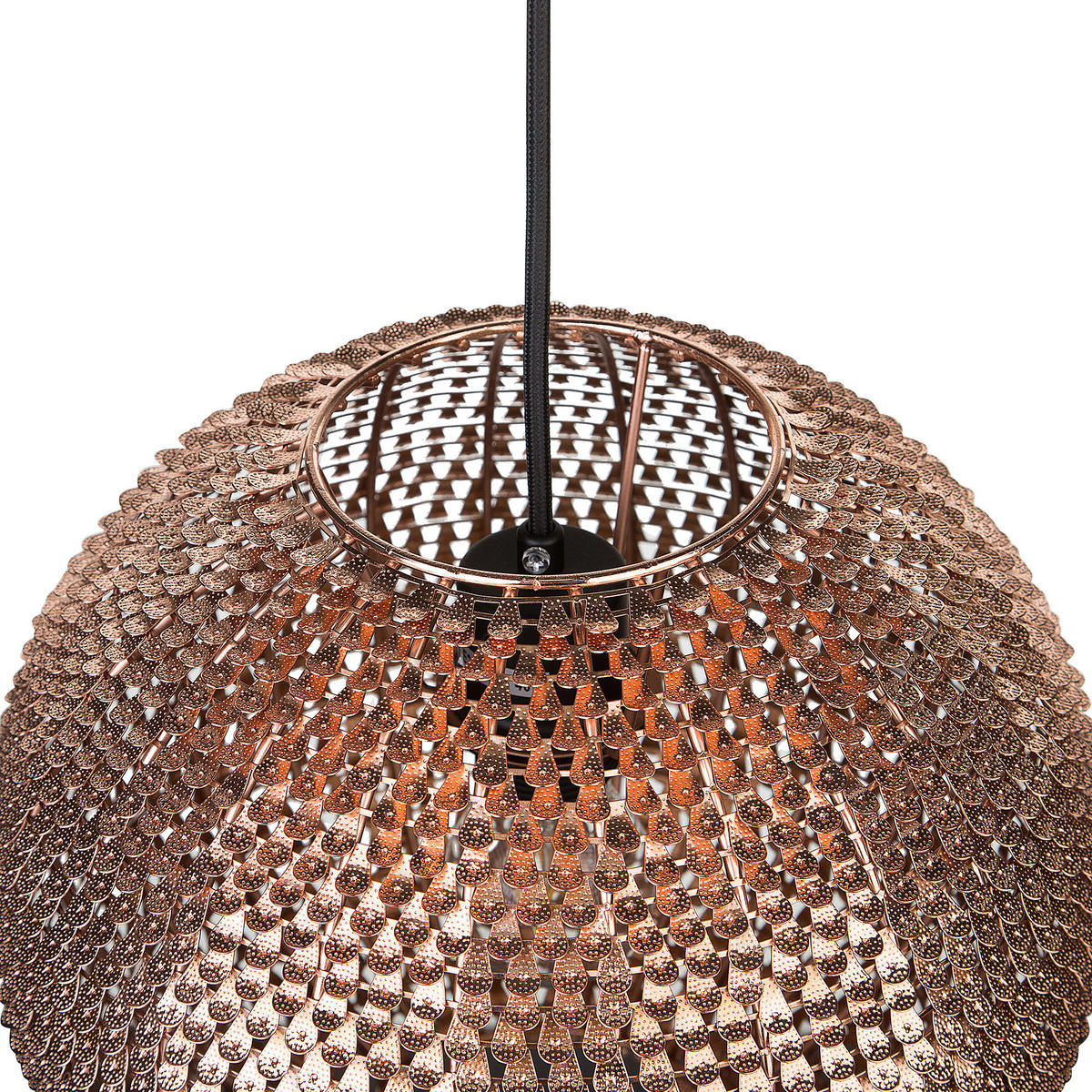 HÄNGELEUCHTE Seine 30/30/142 cm - Kupferfarben, Metall (30/30/142cm) - Beliani