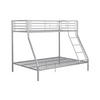 ETAGENBETT + Lattenrost - 90 x 190 & 140 x 190 cm - Metall - Silberbarfen - ELEVATIO III - Silberfarben, Metall - Vente-Unique