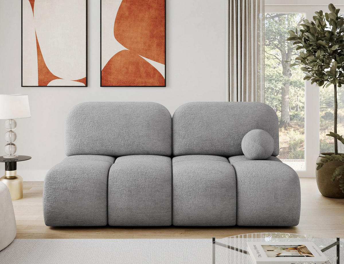 SCHLAFSOFA Nuwia mit Schlaffunktion und Bettkasten – Modernes Designsofa mit Schlafauszug und dekorativer Steppung - Grau, Kunststoff (200/102/100cm) - Wohnideebilder