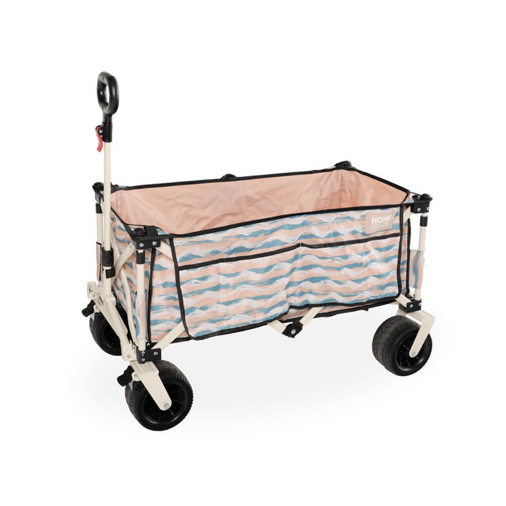BOLLERWAGEN JOLA - Beige/Blau - Blau/Beige, Kunststoff/Textil (99/57/55cm) - Home Deluxe