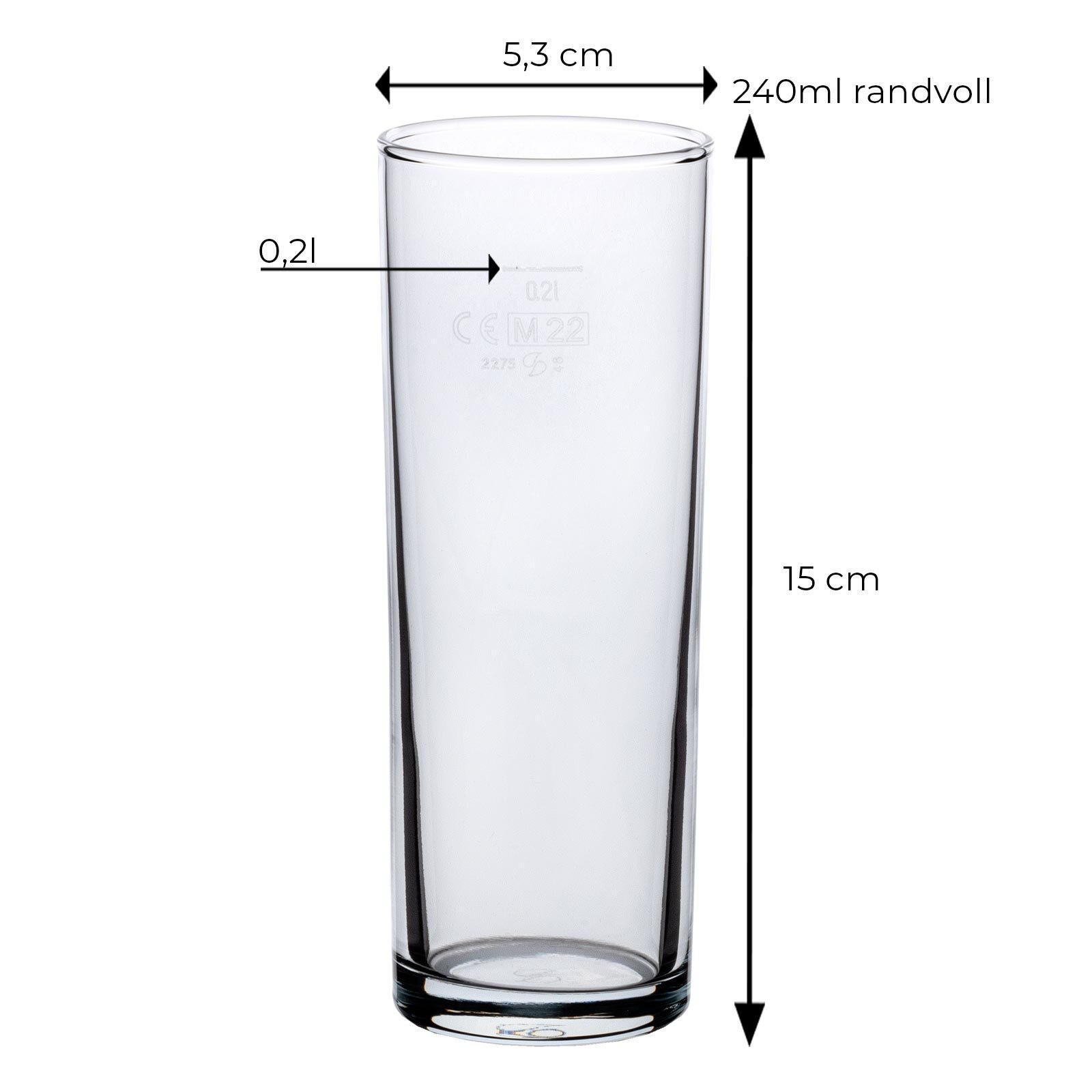 KÖLSCHGLÄSER GEEICHT KölschZeit transparent 0,2 l 120er Set - Transparent, Glas (0.24L) - Van Well