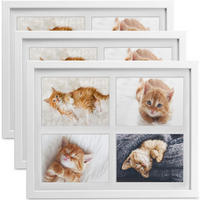 BILDERRAHMEN Galeria 10x15cm Weiß (3tlg) - Weiß, Holzwerkstoff (30/2/37cm) - BoMoe