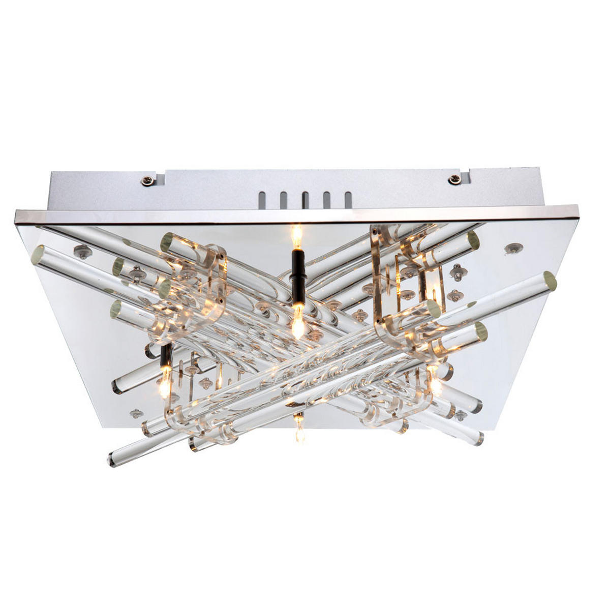 LED DECKENLEUCHTE PICABI Silber - Silberfarben, Glas (35/35/10cm)