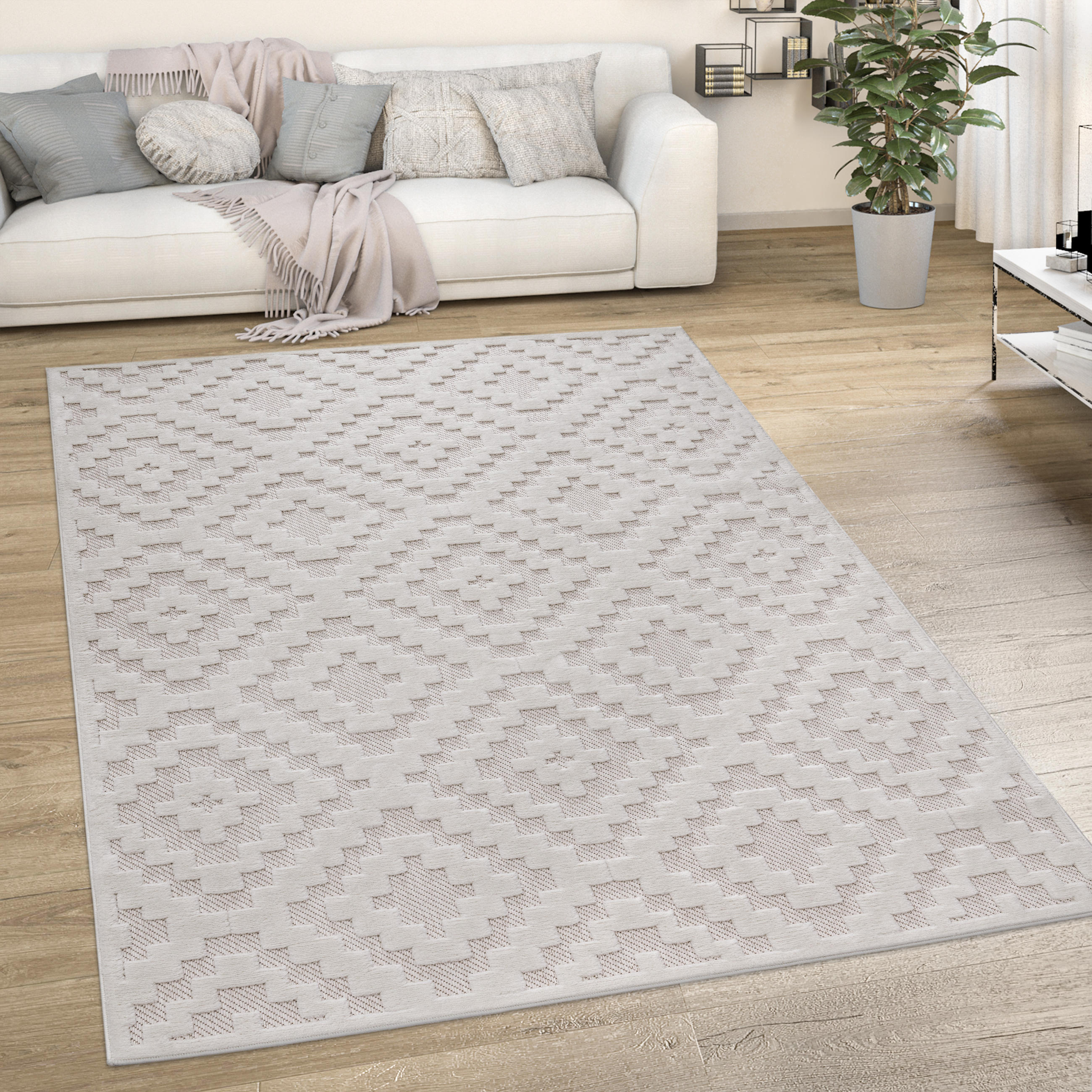 OUTDOORTEPPICH 60/100 cm Livorno 672 - Creme, Textil (60/100cm) - Paco Home