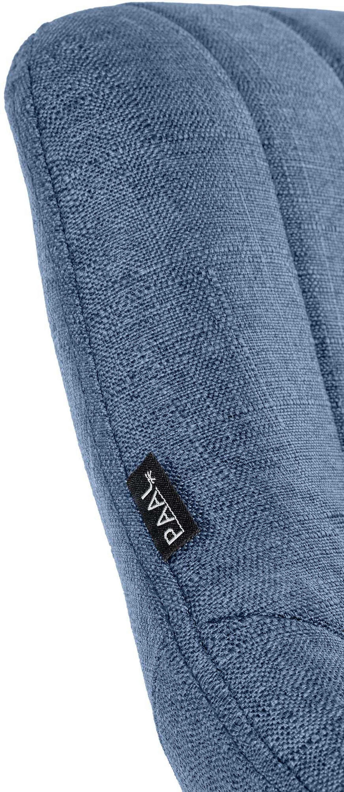 BARHOCKER Stoff Blau - Blau/Schwarz, Textil/Metall (46.5/85/48cm) - CLP