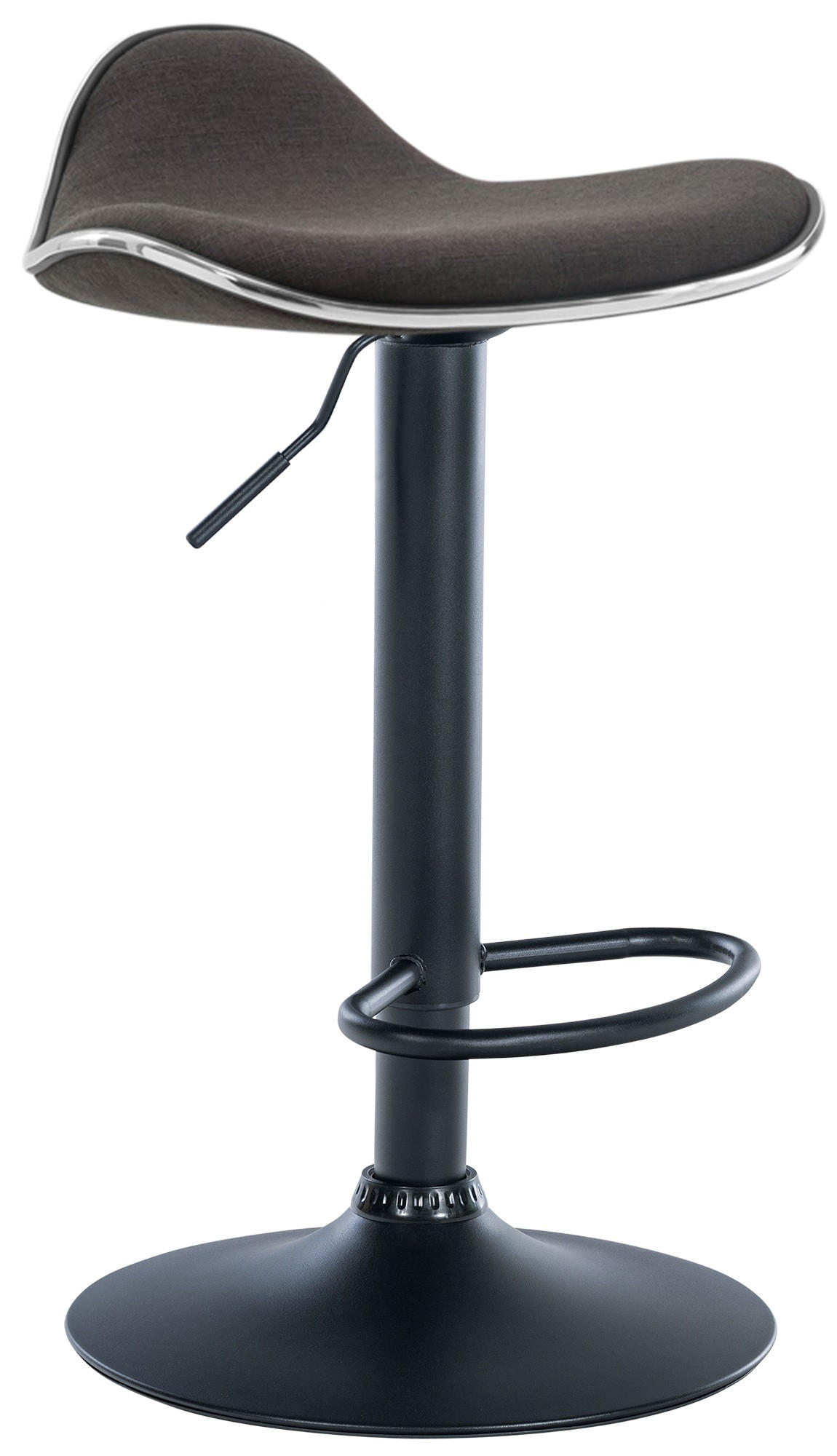 BARHOCKER Stoff dunkelgrau - Dunkelgrau/Schwarz, Textil/Metall (45/71/45cm) - CLP