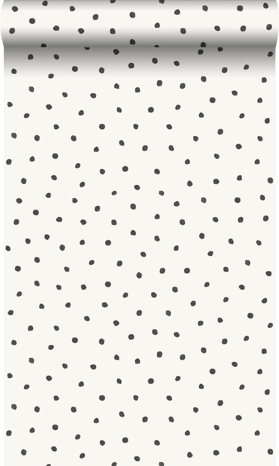 TAPETE Punkte 53 cm x 10.05 m - Schwarz, Papier (53/0.1cm) - Origin Wallcoverings
