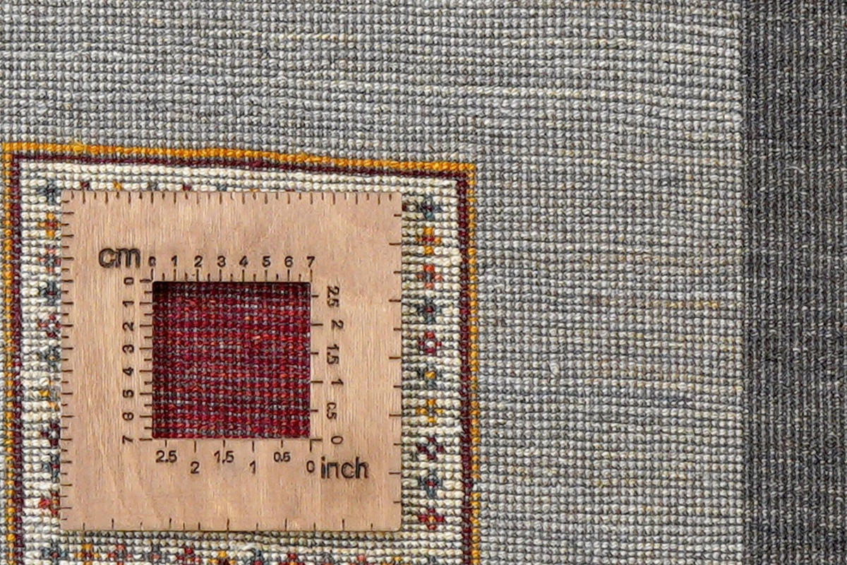 GABBEH-TEPPICH handgeknüpft Rizbaf Grau 232/178 cm Schurwolle - Grau, Textil (178/232cm) - Looma