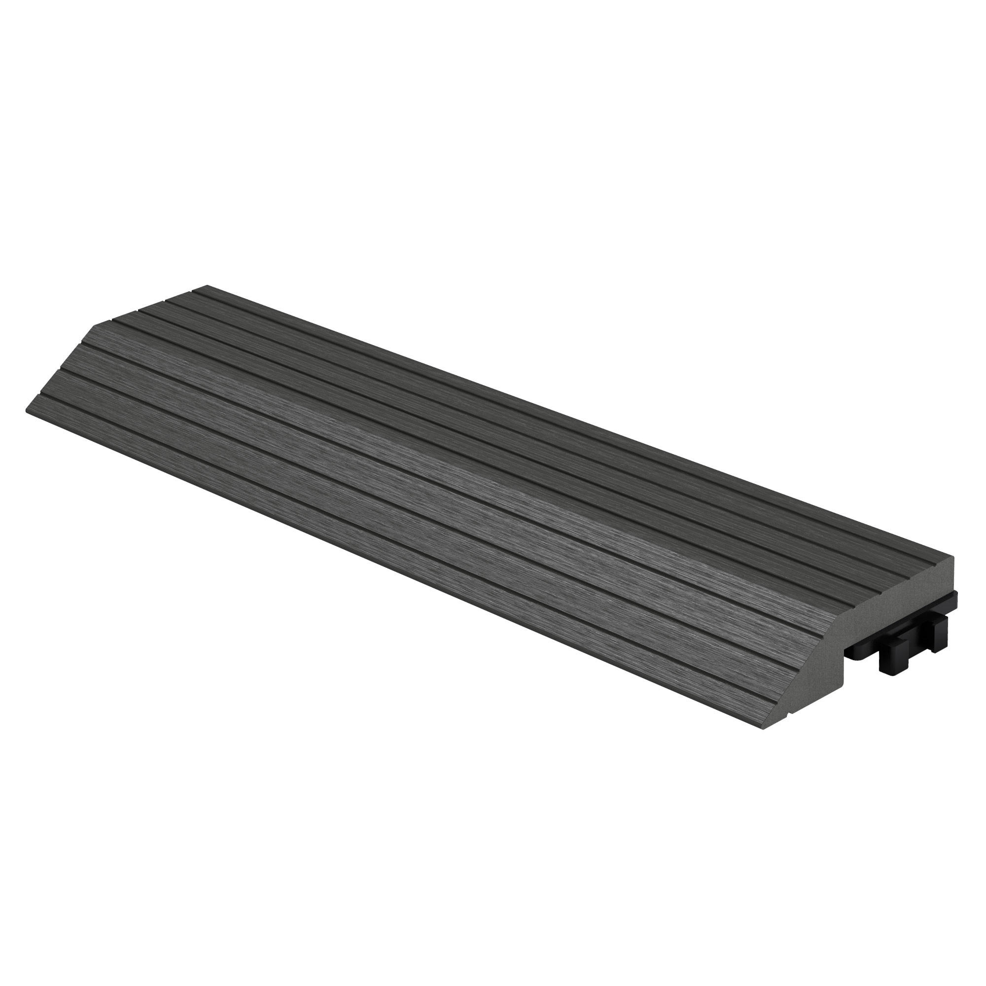 ABSCHLUSSLEISTE WPC gerade Anthrazit - Anthrazit, Holzwerkstoff (30/2/7.5cm) - ML-DESIGN