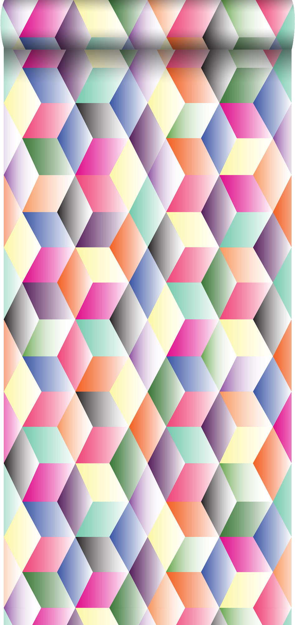 XXL-VLIESTAPETE grafisches Muster 50 x 900 cm - Pink, Papier (50/900cm) - Origin Wallcoverings