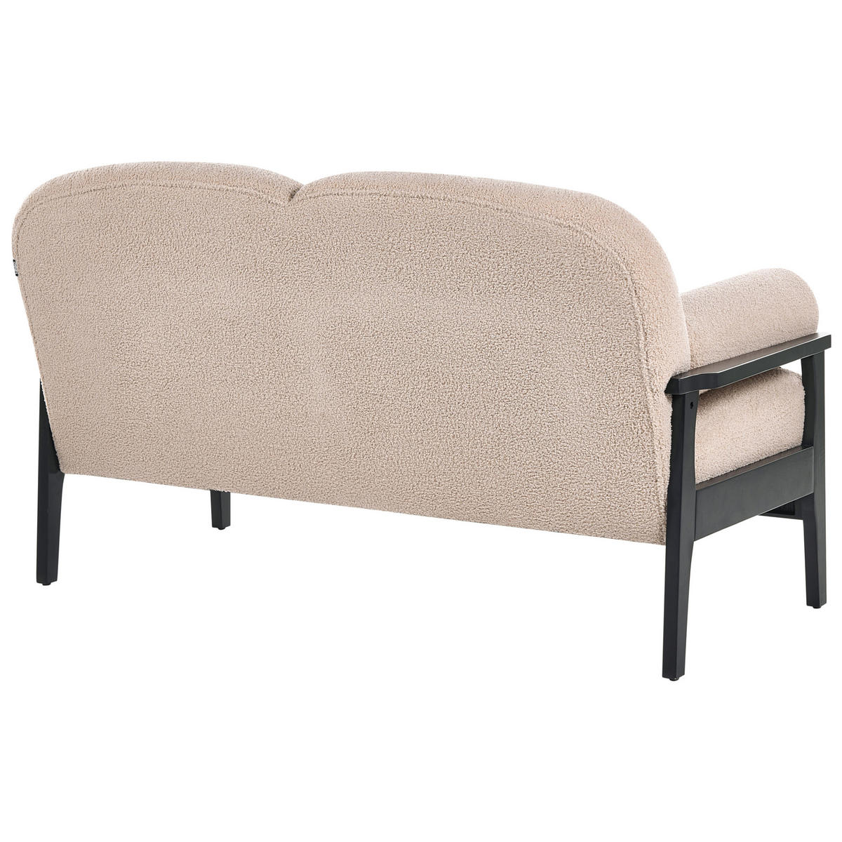 2-SITZER-SOFA Bouclé Beige Pilarne - Beige/Schwarz, Textil (153/88/84cm) - Beliani