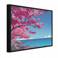 BILDER mit Rahmen Ozean Landschaft Blau 100x70 cm - Multicolor, Holzwerkstoff (100/70cm) - Wallarena