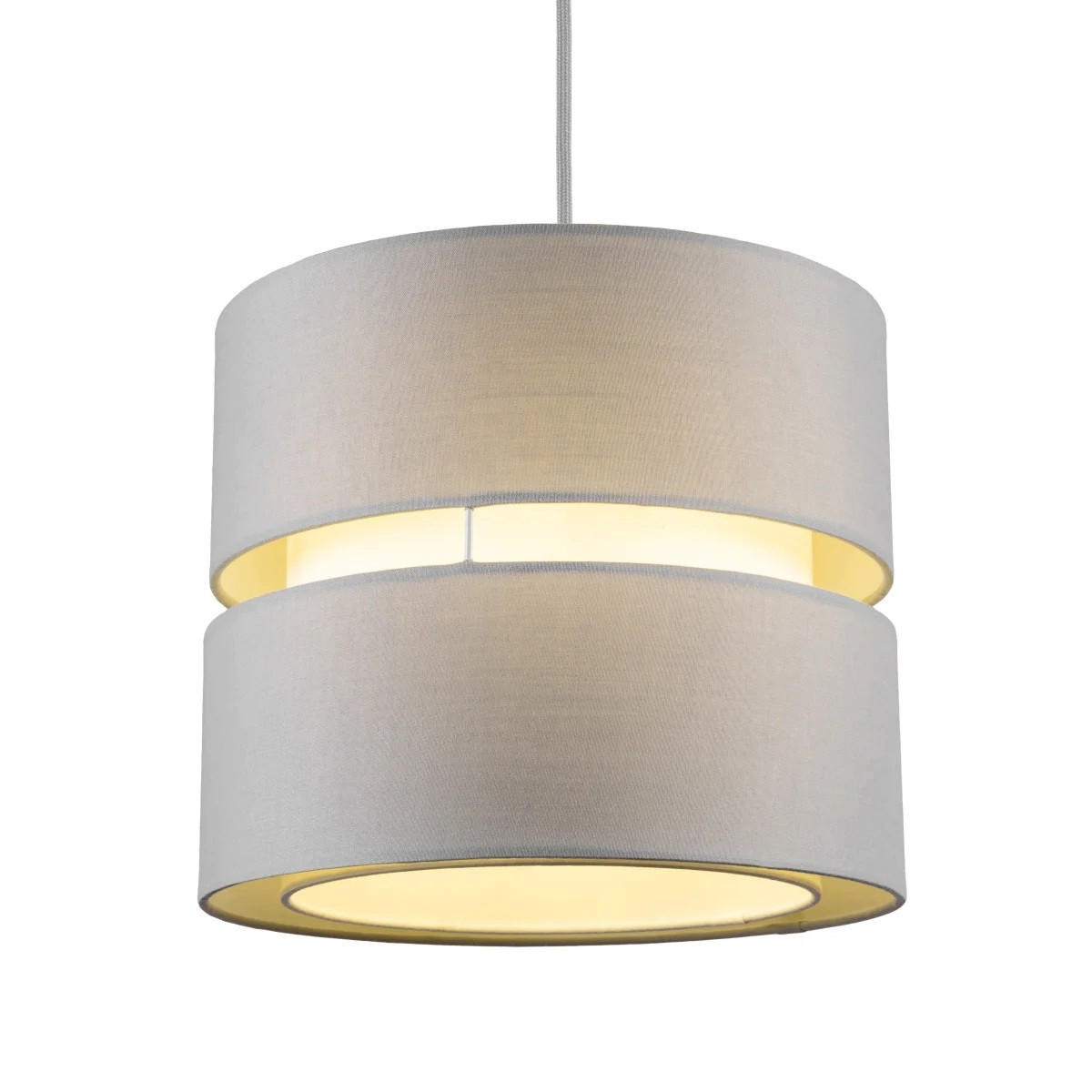 CGC Lighting Lampenschirm 2-lagig - 26 Cm Durchmesser, Schwarz, Für E27/B22 Birnen Bis 60W