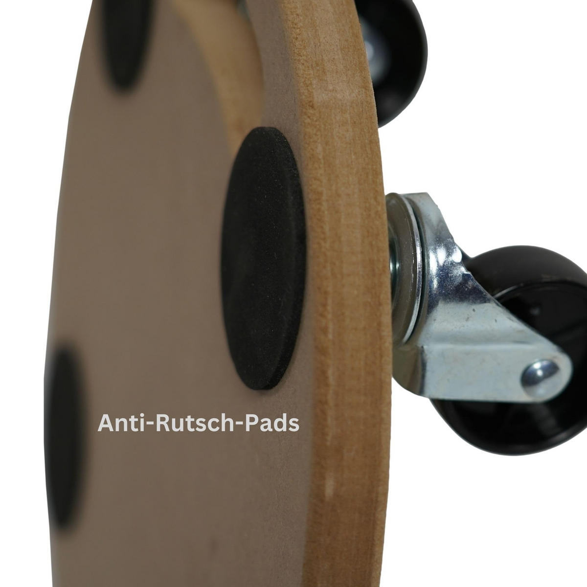 TRANSPORTROLLER 4er-Set mit 4 Rollen Rund 11x30x30 cm Traglast 100kg MDF Holzplatte Braun - Braun, Holzwerkstoff (30/30/11cm) - PROREGAL