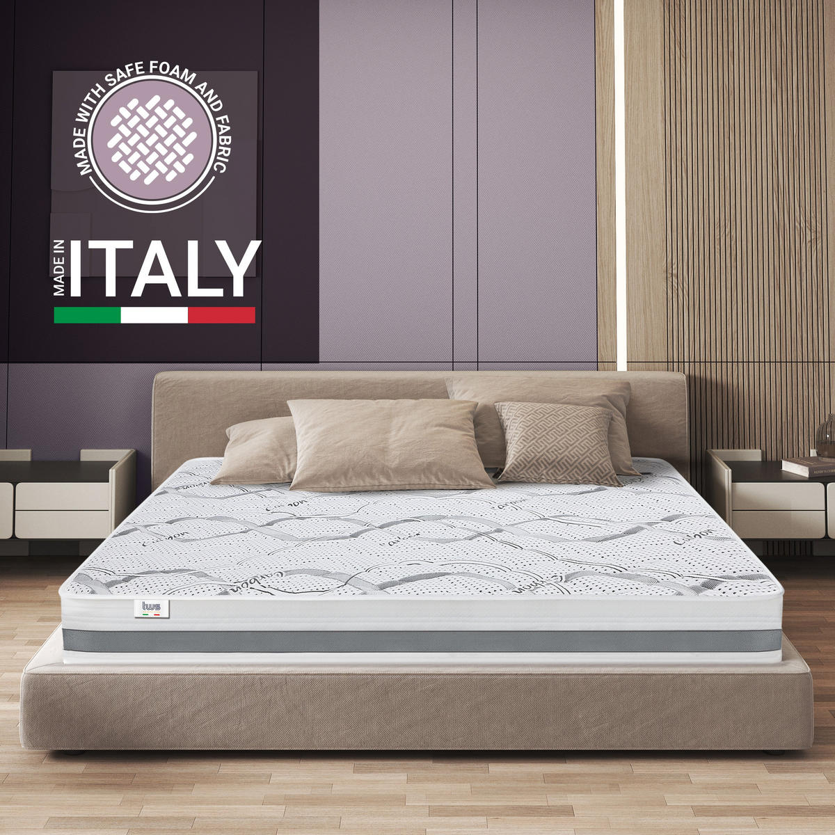 DOPPELMATRATZE 160x200 Memory | Premium Qualität | Höhe 25 cm - Weiß, Textil (160/200cm) - The White Stone