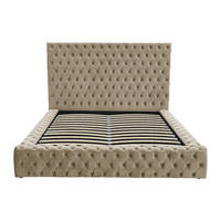 BETT mit Bettkasten - 2 Personen - samt - taupe Duleni - Taupe, Textil (160/200cm) - Vente-Unique